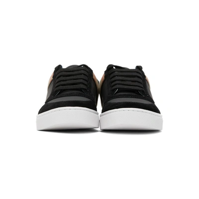 Shop Burberry Black Check Reeth Sneakers