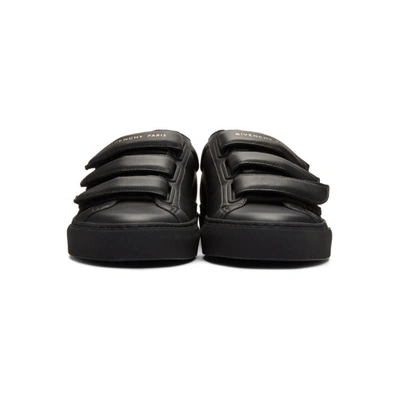 Shop Givenchy Black Velcro Urban Knots Sneakers In 001 Black