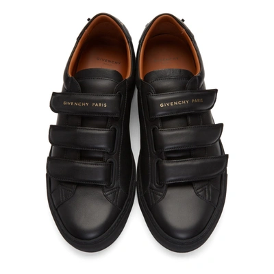 Shop Givenchy Black Velcro Urban Knots Sneakers In 001 Black