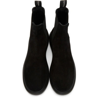 Shop Alexander Mcqueen Black Suede Chelsea Boots In 1000 Black