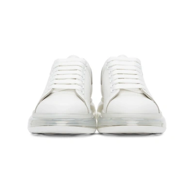 Shop Alexander Mcqueen White Transparent Sole Oversized Sneakers In 9000white/w