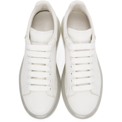 Shop Alexander Mcqueen White Transparent Sole Oversized Sneakers In 9000white/w