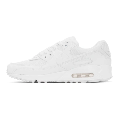 Shop Nike White Air Max 90 Sneakers In White/white/white