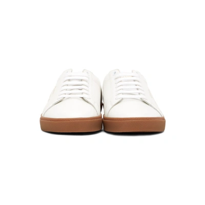 Shop Saint Laurent White Signa Low-top Sneakers In 9030 White