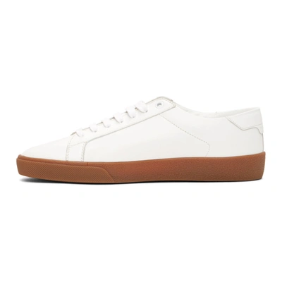 Shop Saint Laurent White Signa Low-top Sneakers In 9030 White