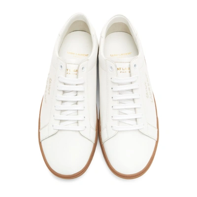 Shop Saint Laurent White Signa Low-top Sneakers In 9030 White