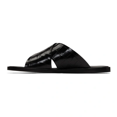 Shop Balenciaga Black Cosy Croc Sandals In 1006 Blkwht