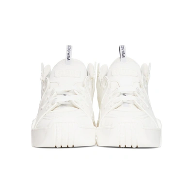 Shop Gcds White Slim Skate Sneakers In 01 White