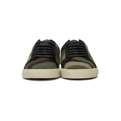 Shop Saint Laurent Green Signa Camo Sl/06 Sneakers In 3166 Kaki