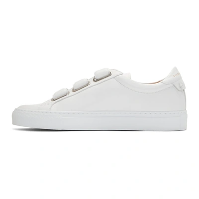 Shop Givenchy White Velcro Urban Knots Sneakers In 100 White