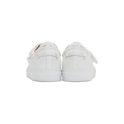 Shop Givenchy White Velcro Urban Knots Sneakers In 100 White