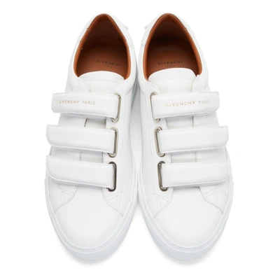 Shop Givenchy White Velcro Urban Knots Sneakers In 100 White