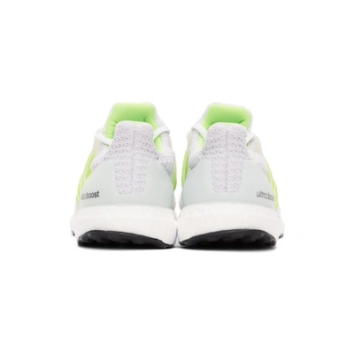 Shop Adidas Originals White & Green Ultraboost Dna Sneakers In Dash