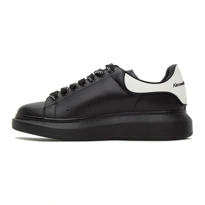 Alexander Mcqueen Exaggerated-sole Rubber-trimmed Leather Sneakers In Black/white
