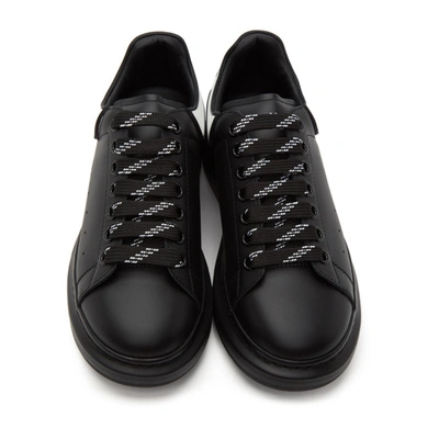 Alexander Mcqueen Exaggerated-sole Rubber-trimmed Leather Sneakers In Black/white
