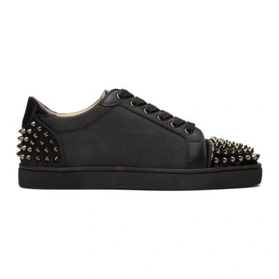 Christian Louboutin Seavaste 2 Flat Pat/vv/clf/clf Glit/sued In Black/bk  Gun | ModeSens