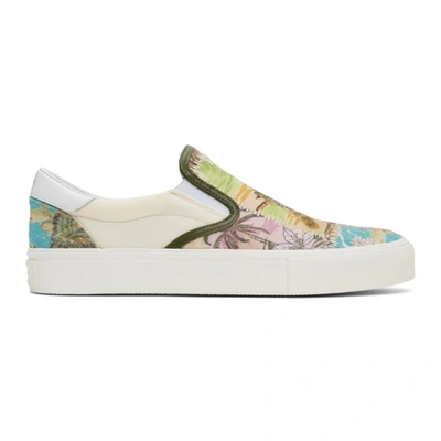 Shop Amiri Multicolor Hawaiian Reconstructed Slip-on Sneakers In Purple