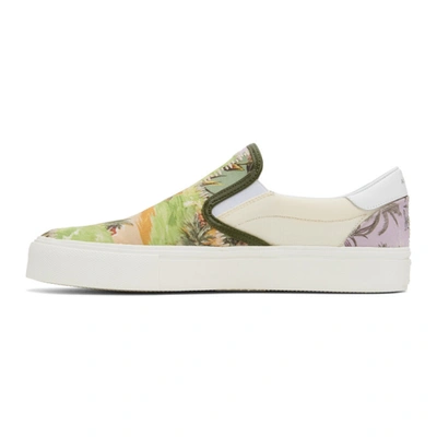 Shop Amiri Multicolor Hawaiian Reconstructed Slip-on Sneakers In Purple