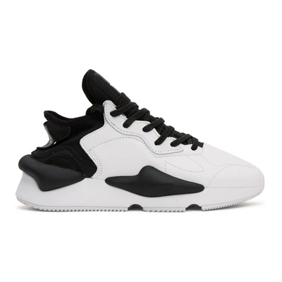 Shop Y-3 Black & White Kaiwa Sneakers