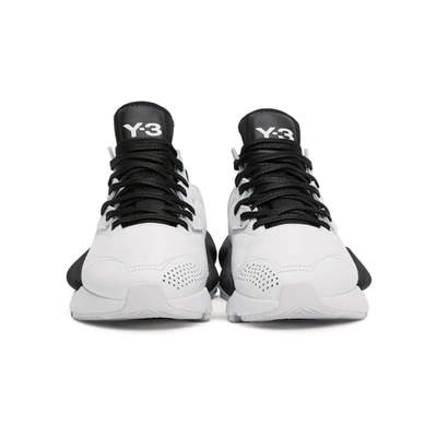 Shop Y-3 Black & White Kaiwa Sneakers