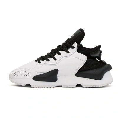 Shop Y-3 Black & White Kaiwa Sneakers