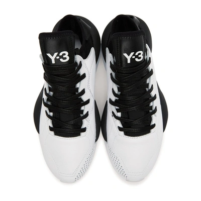 Shop Y-3 Black & White Kaiwa Sneakers