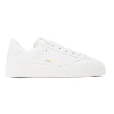 Shop Golden Goose White Pure Star Sneakers In 10100 Optic