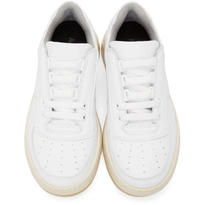 Shop Acne Studios White Perey Lace-up Sneakers