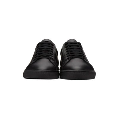 Shop Saint Laurent Black Studded Andy Sneakers In 1000 Black