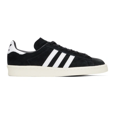 Shop Adidas Originals Black Campus 80s Sneakers In Black/white