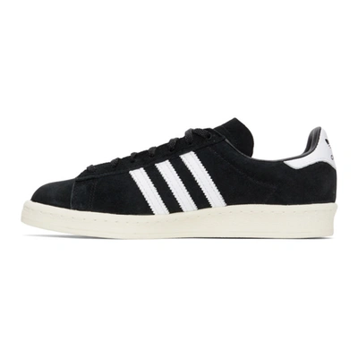 Shop Adidas Originals Black Campus 80s Sneakers In Black/white