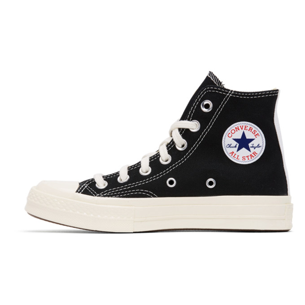 comme des garçons play black converse edition half heart chuck 70 sneakers