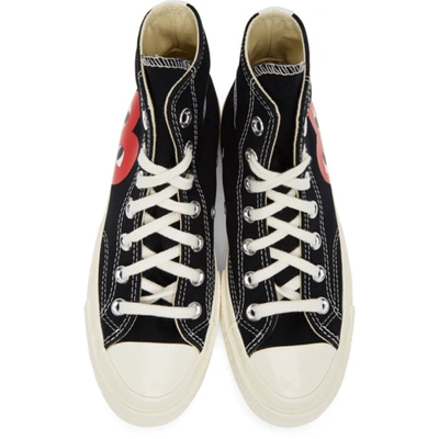 Shop Comme Des Garçons Play Black Converse Edition Half Heart Chuck 70 High Sneakers