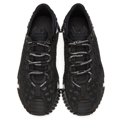 Shop Dolce & Gabbana Black Lace Ns1 Sneakers In 8b956 Nero