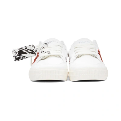 Shop Off-white White & Orange Vulcanized Low Sneakers In White Ocher Yellow