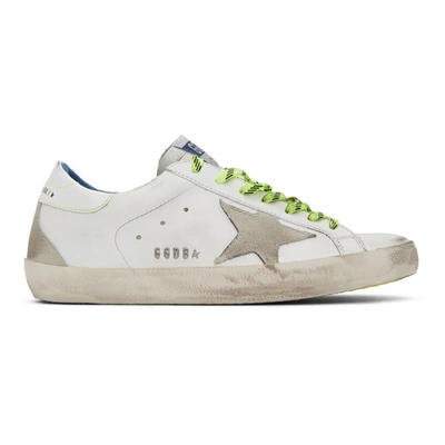 Shop Golden Goose White Fluorescent Superstar Sneakers In Whiteiceflu