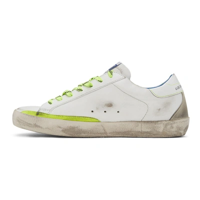 Shop Golden Goose White Fluorescent Superstar Sneakers In Whiteiceflu
