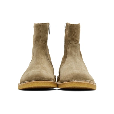 Shop Isabel Marant Taupe Suede Claine Boots