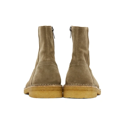 Shop Isabel Marant Taupe Suede Claine Boots