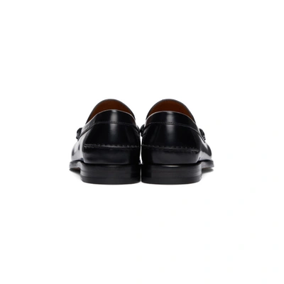 Shop Gucci Black Interlocking G Loafers In 1060 Black/