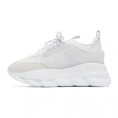 Versace White Chain Reaction Sneakers