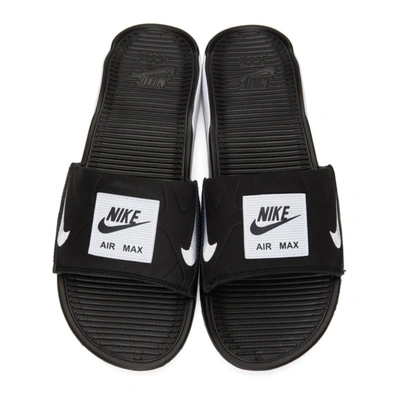 Shop Nike Black And White Air Max 90 Slides In Black/white