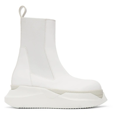Shop Rick Owens Drkshdw White Abstract Beetle Boots In 111 White