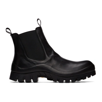Shop Officine Creative Black Cleantrek 1 Chelsea Boots In Nero 1000