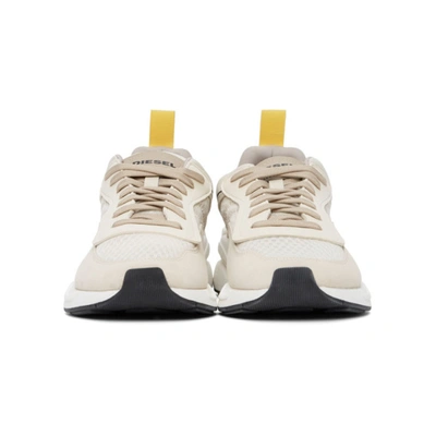 Shop Diesel Beige S-serendipity Low Sneakers In H8000 White