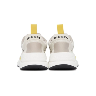 Shop Diesel Beige S-serendipity Low Sneakers In H8000 White