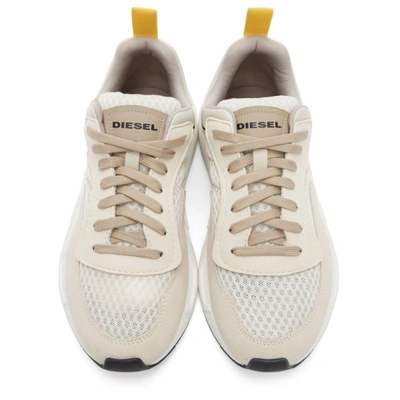Shop Diesel Beige S-serendipity Low Sneakers In H8000 White