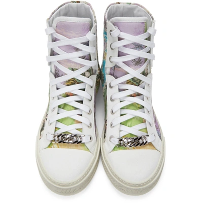 Shop Amiri Multicolor Hawaiian Reconstructed Sunset High-top Sneakers In Purple