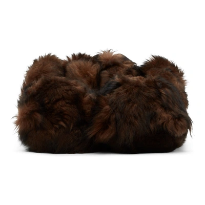 Shop Vetements Brown Hug Me Bear Slippers