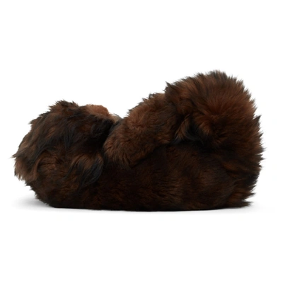 Shop Vetements Brown Hug Me Bear Slippers